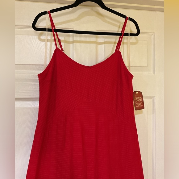 NWT Faded Glory Red Spaghetti Strap Maxi Dress Size Extra Large - Picture 3 of 10